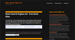 Desktop Screenshot of music-search-engine.net